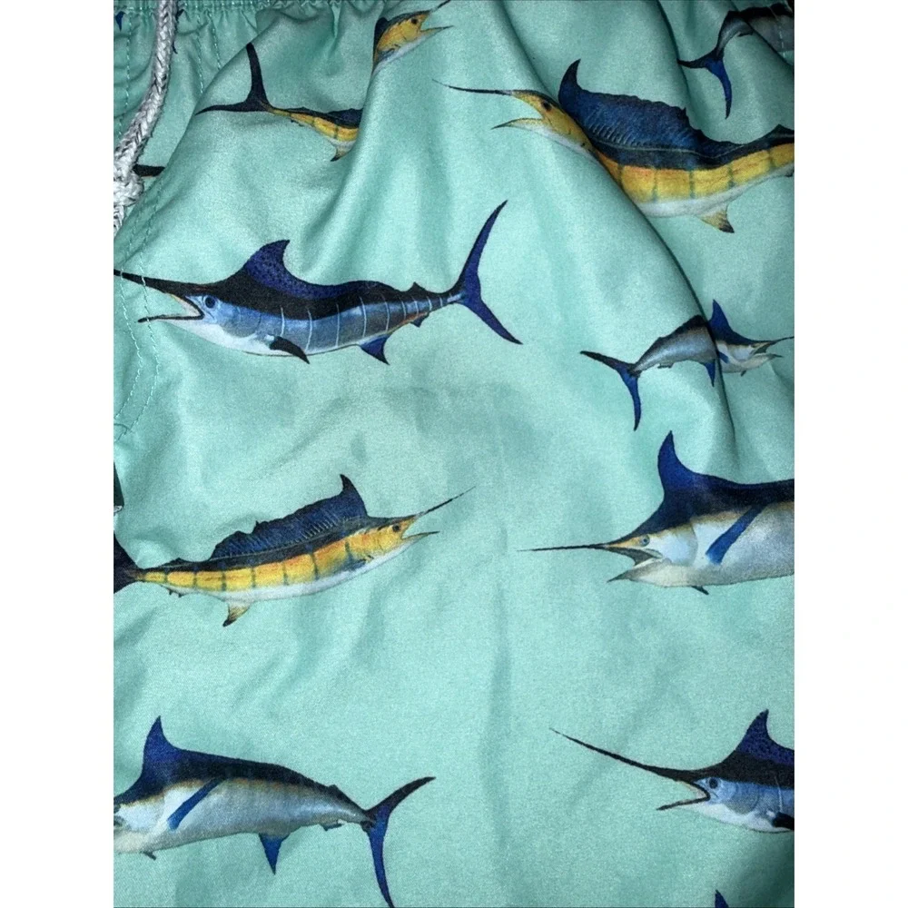 Exist Swim Trunks USA Surf Fish Pattern Mens Large